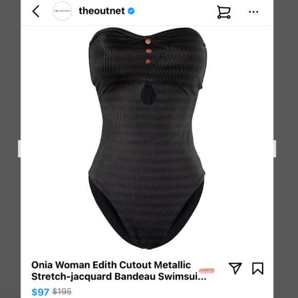 Onia Other - ONIA Woman Edith Cutout Bandeau Swimsuit